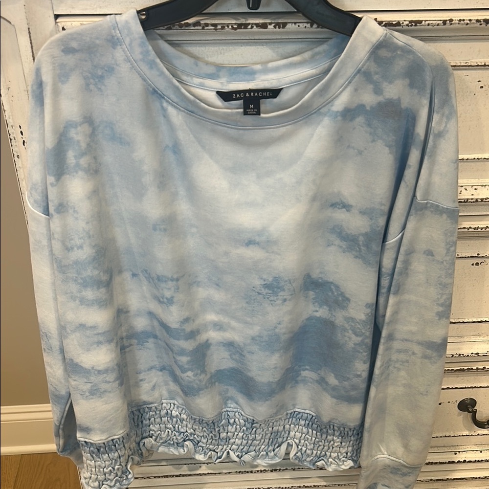 Zac & Rachel Blue Long Sleeve Boxy Sweatshirt